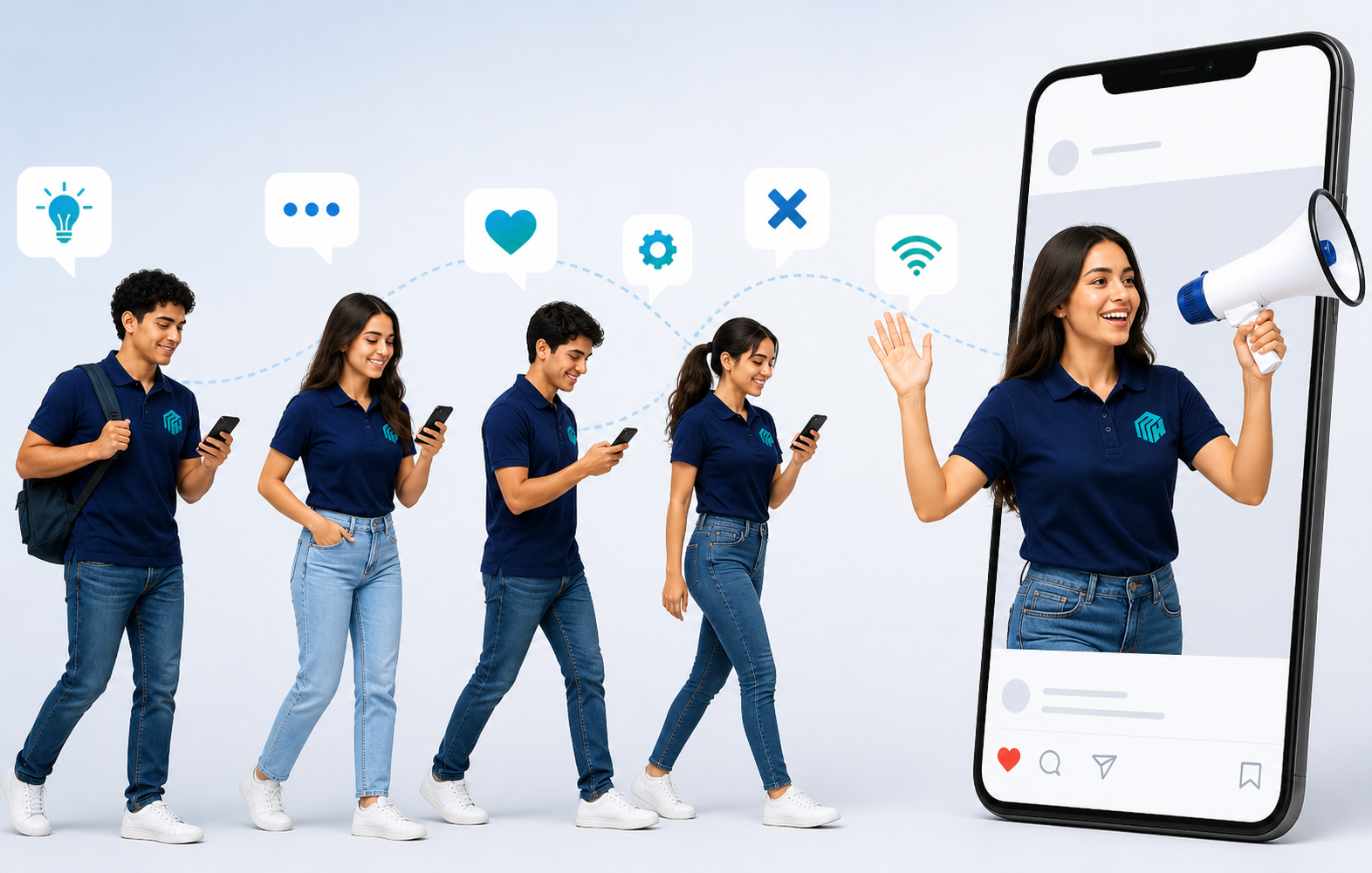 Equipo de Marketing Hype creando contenido